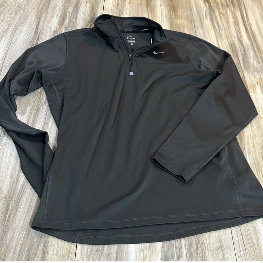 Nike running Men's  grey Quarter-Zip pullover Large
